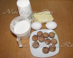 Сладкие рогалики с орехами: пошагово с фото Песочное тесто по классическому рецепту