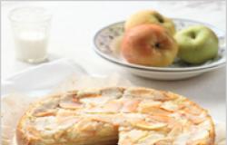 Яблочный пирог со сливками